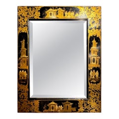 English Chinoiserie Lacquered Mirrors