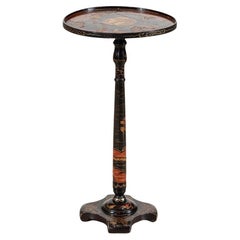English Chinoiserie Lacquered Side Table