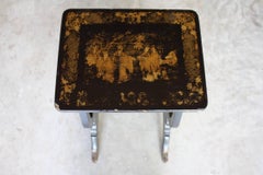 English Chinoiserie Nesting Table, circa 1860 or Earlier