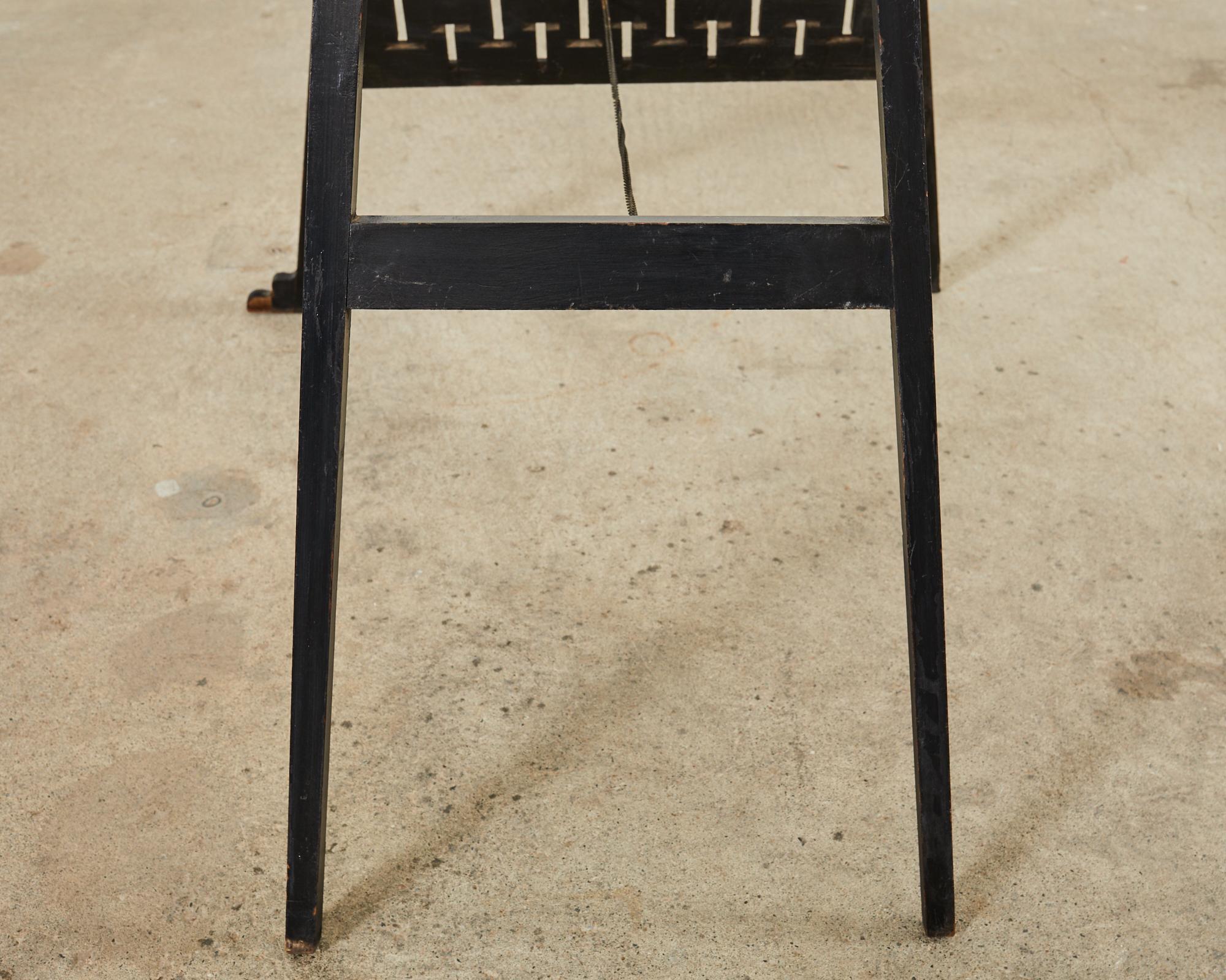 English Chinoiserie Style Ebonized Pagoda Artists Easel For Sale 8