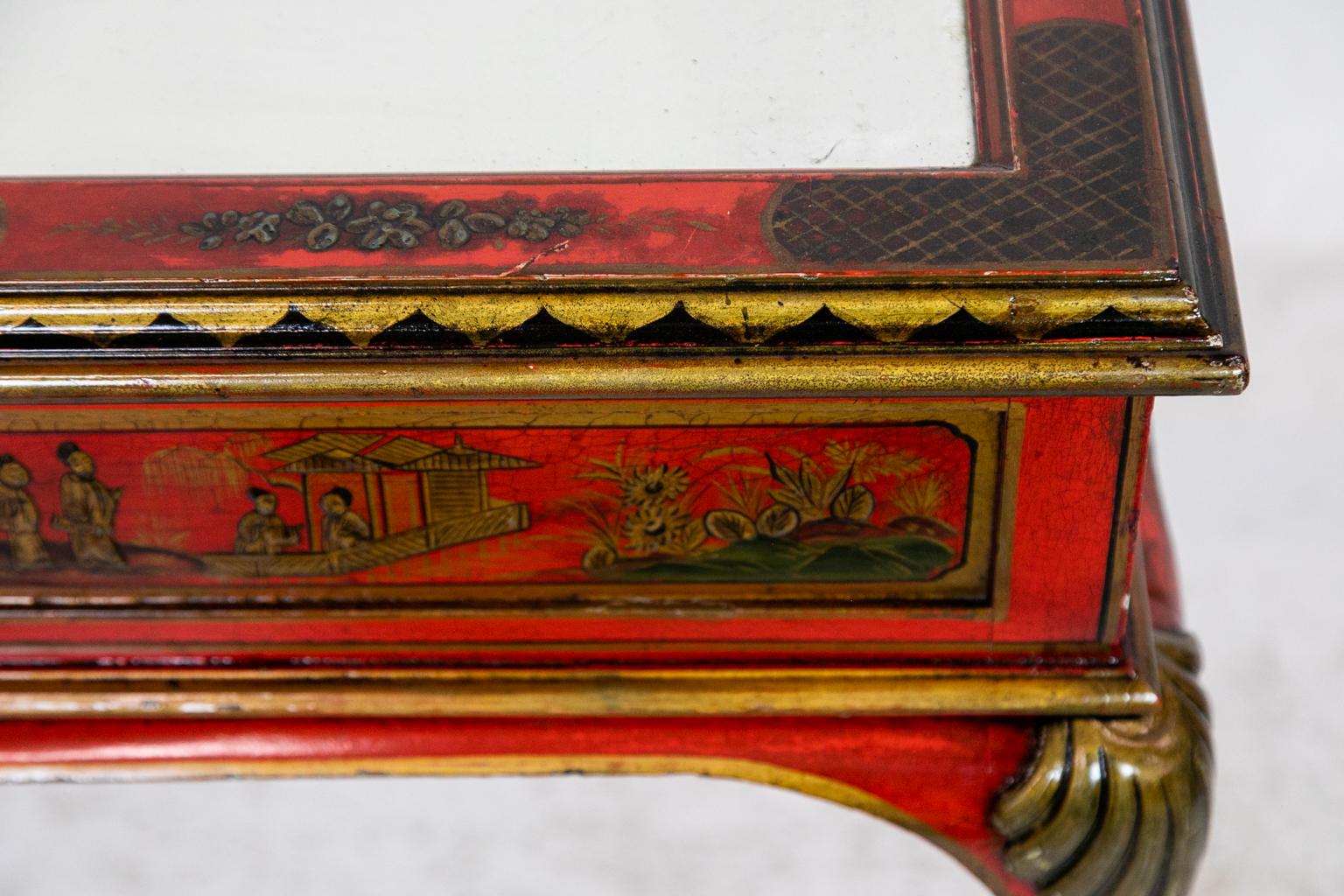 Hand-Painted English Chinoiserie Table