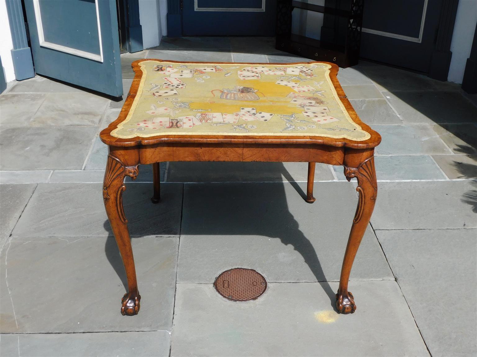 Englischer Chippendale-Spieltisch aus Nussbaum, Constantine, Action Ball & Claw, um 1760 im Angebot 2