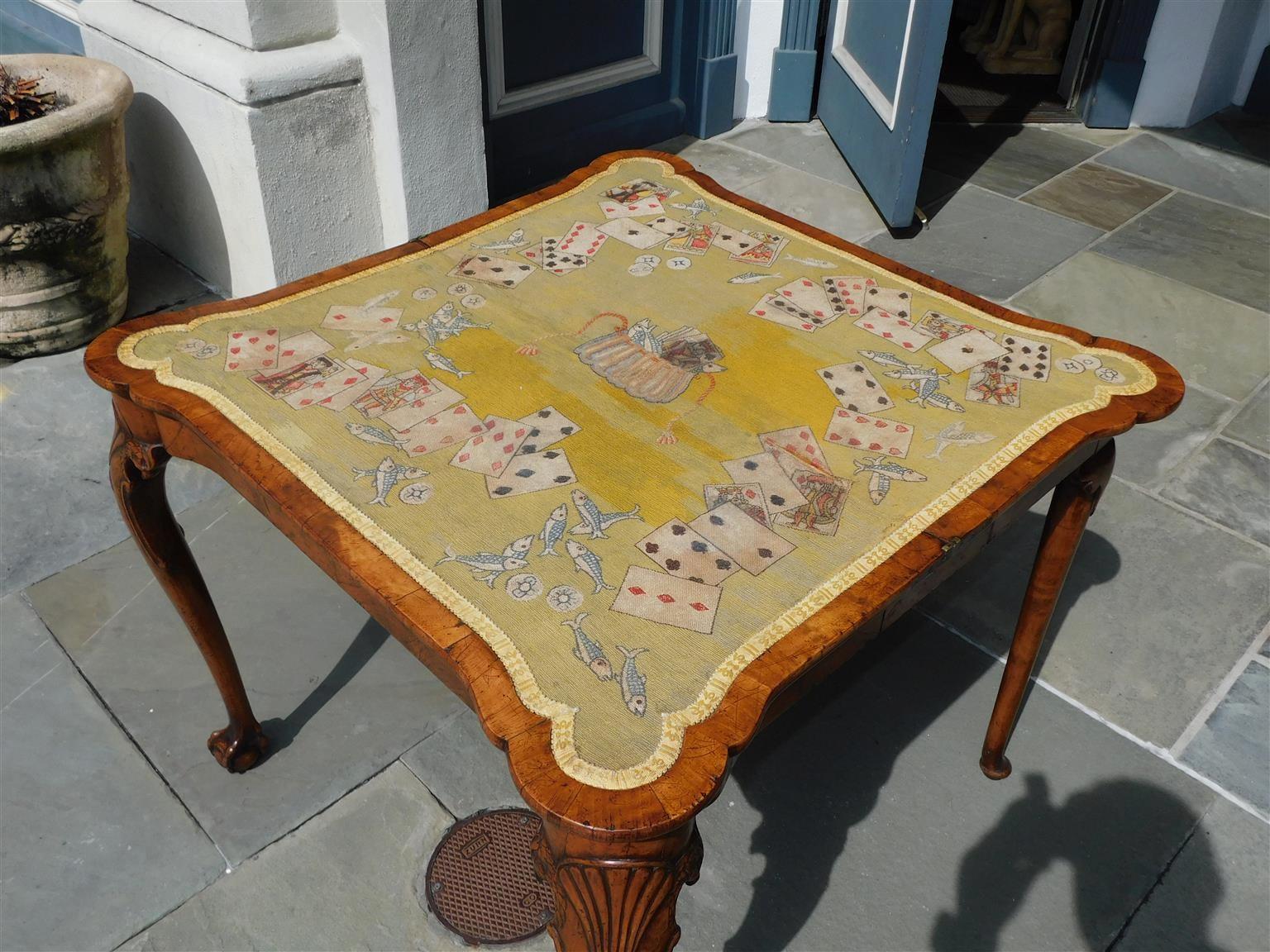 Englischer Chippendale-Spieltisch aus Nussbaum, Constantine, Action Ball & Claw, um 1760 im Angebot 4