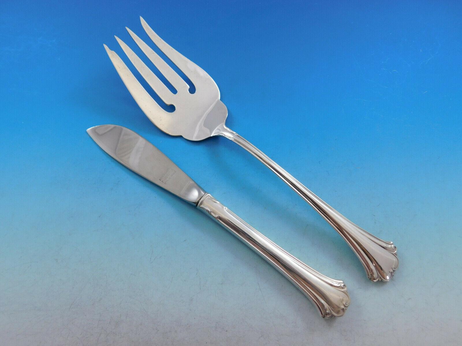 English Chippendale by Reed & Barton Sterling Silver Flatware for 8 Set 38 Pcs 2