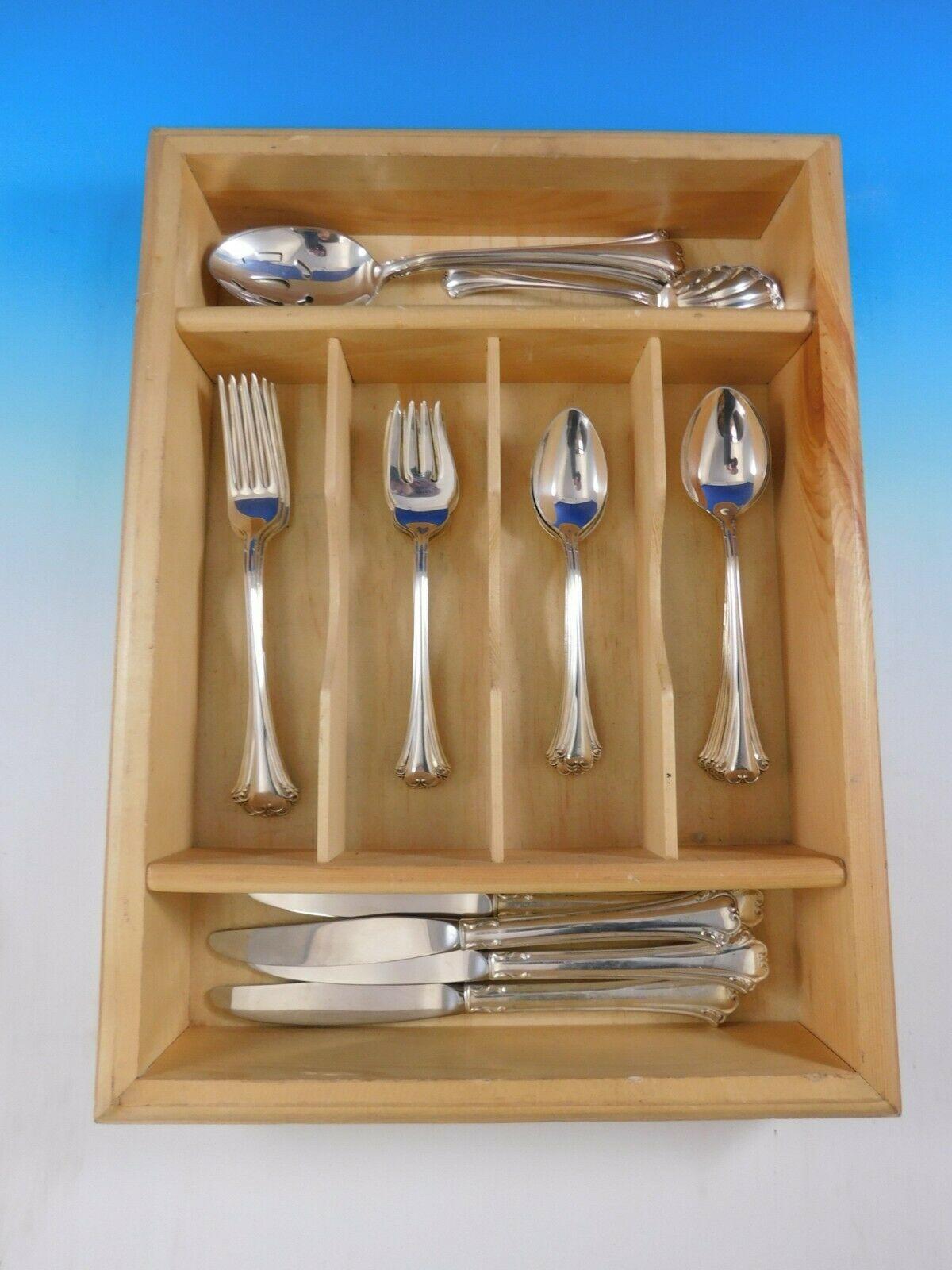 Reed and Barton Chippendale Sterling Silver Georgian Piecrust Tray For
