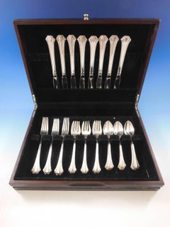 English Chippendale by Reed & Barton Sterling Silver Flatware Set Service 32 Pcs