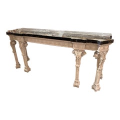Antique English Chippendale Carved and Painted Console