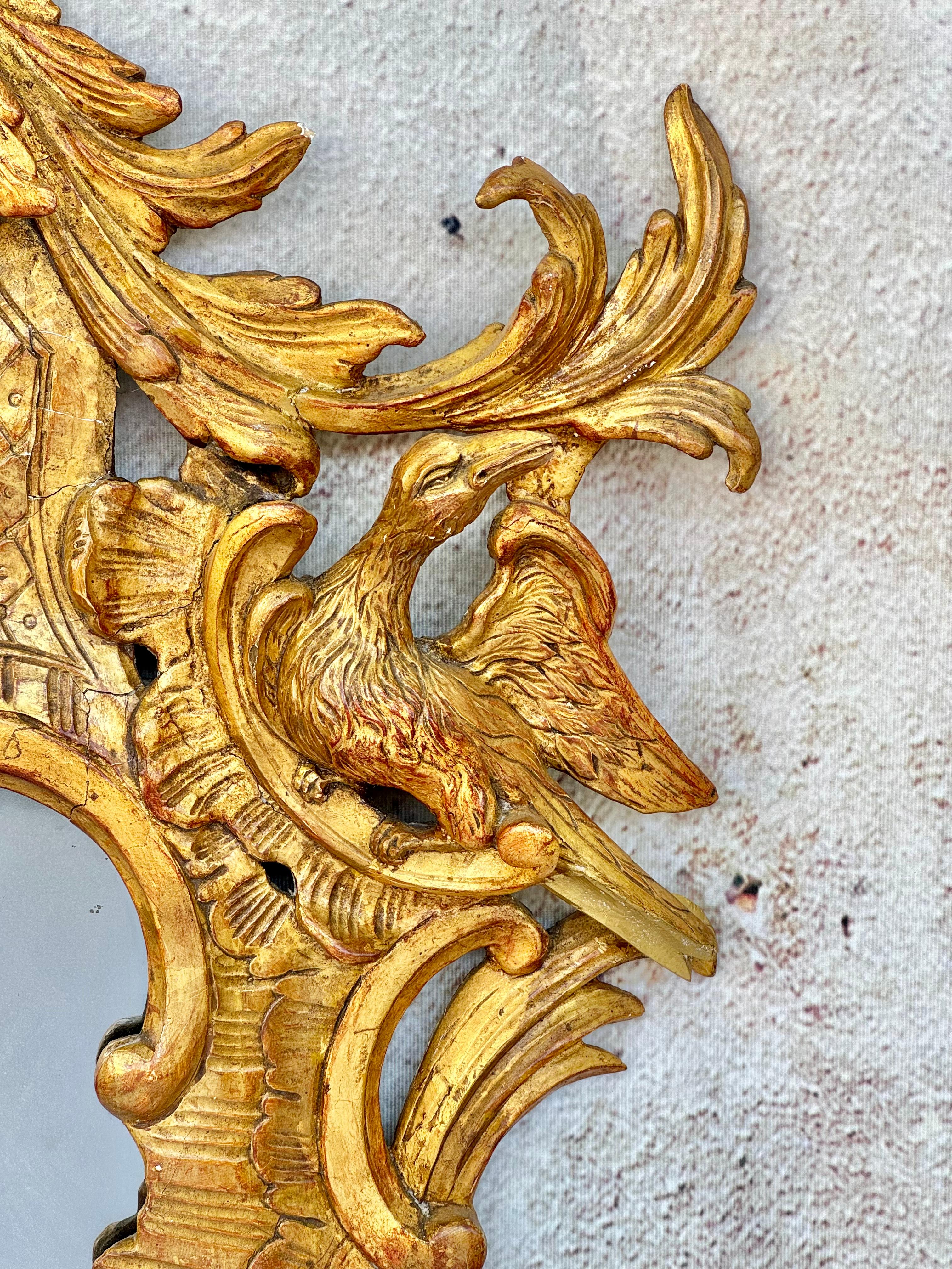 Englisch Chippendale geschnitzt vergoldet Wood Mirror im Angebot 2