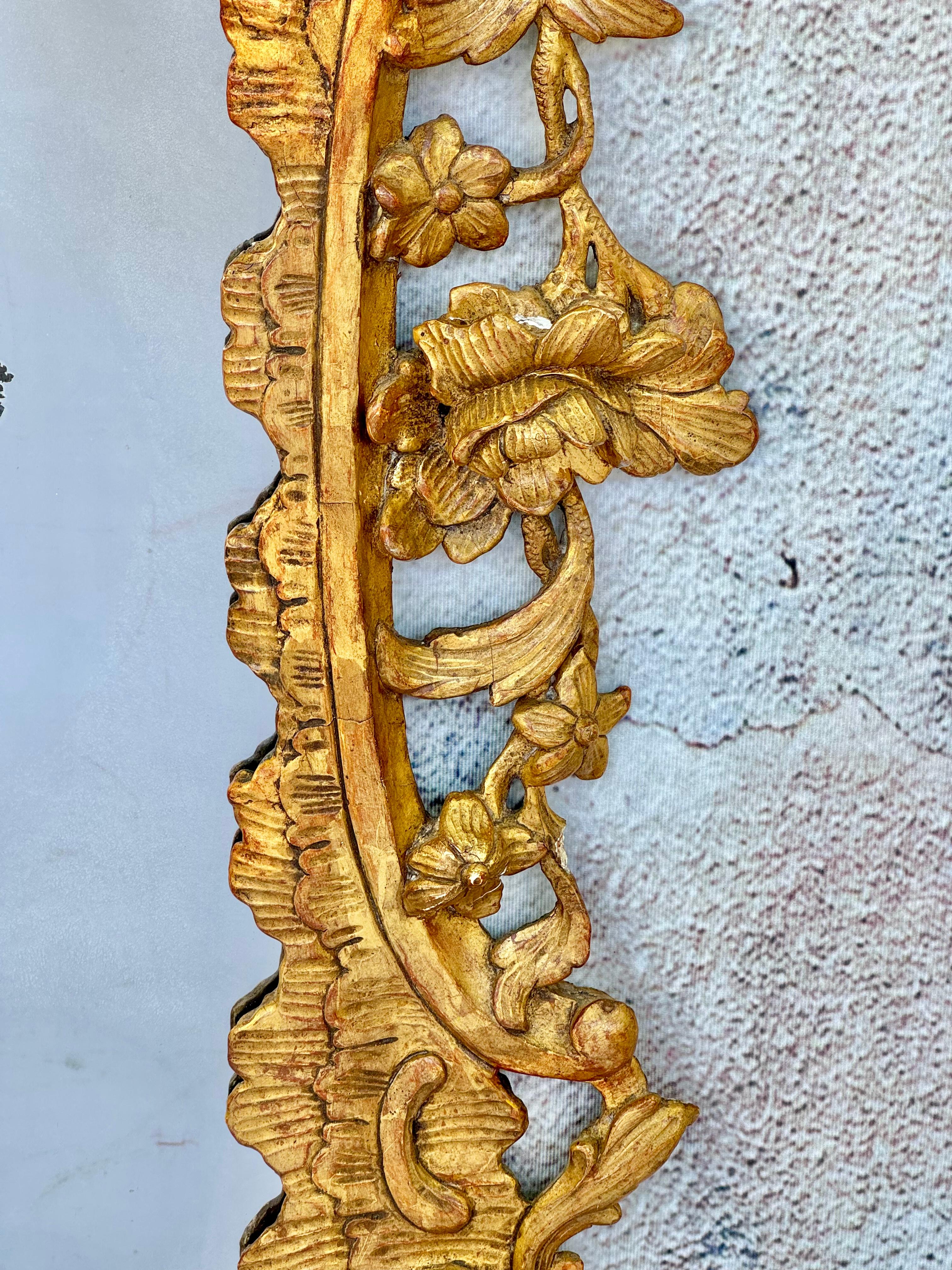 Englisch Chippendale geschnitzt vergoldet Wood Mirror im Angebot 3