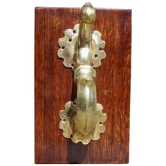 Antique English Chippendale Engraved and Scrolled Mounted Doorknocker, Circa. 1760