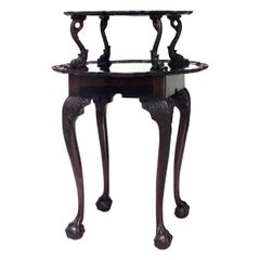 English Chippendale Mahogany 2-Tier Table