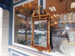 English Chippendale Mahogany and Gilt Wood Eagle Foliage Wall Mirror, Circa 1770
