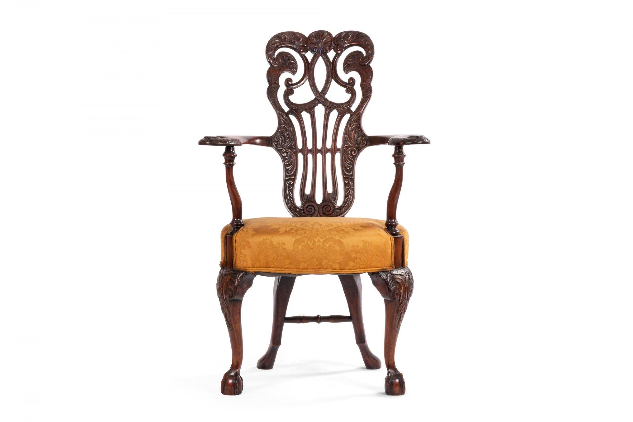 English Chippendale Mahogany Armchairs In Good Condition For Sale In New York, NY