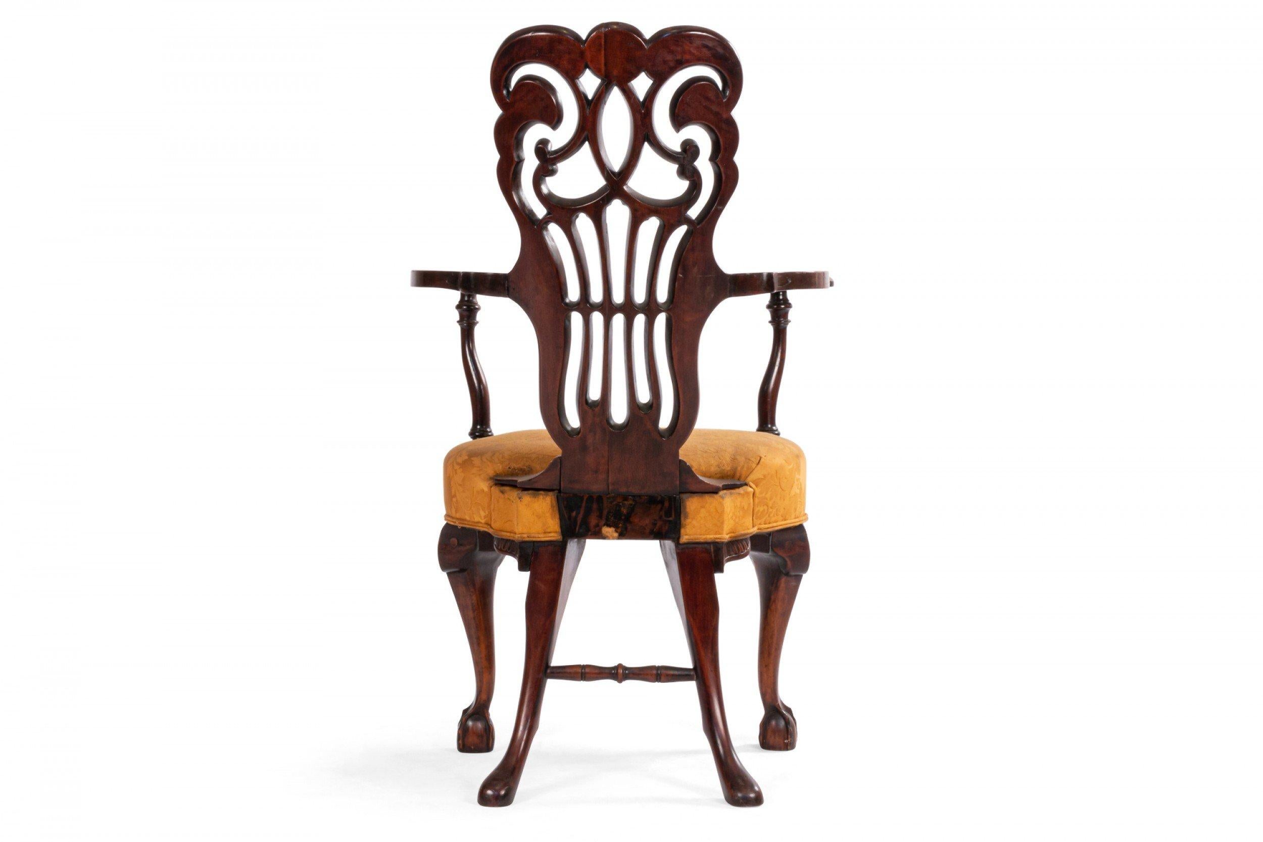 English Chippendale Mahogany Armchairs For Sale 2