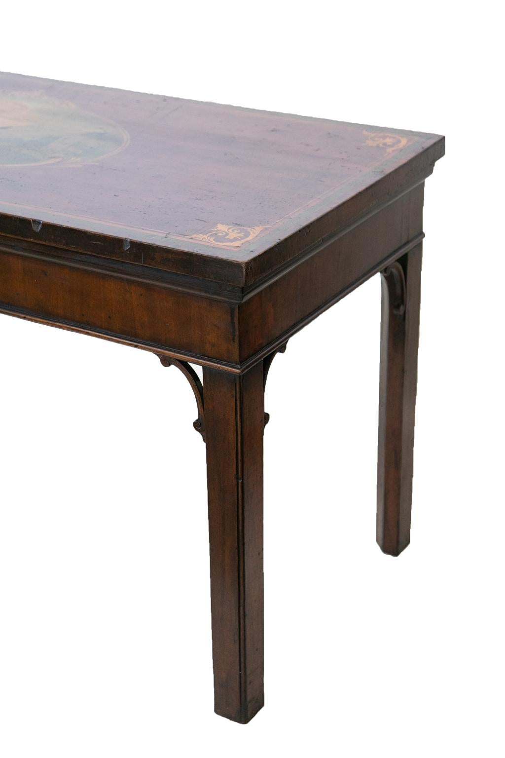  English Chippendale Mahogany Console Table 3