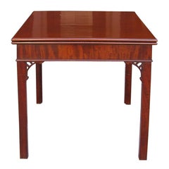 English Chippendale Mahogany Hinged Games Table with Constantine Action, C. 1770