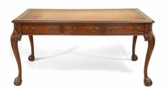 English Chippendale Style Mahogany Drawer Table