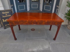 English Chippendale Mahogany Fret Work Console Table with Marlborough Feet, 1770