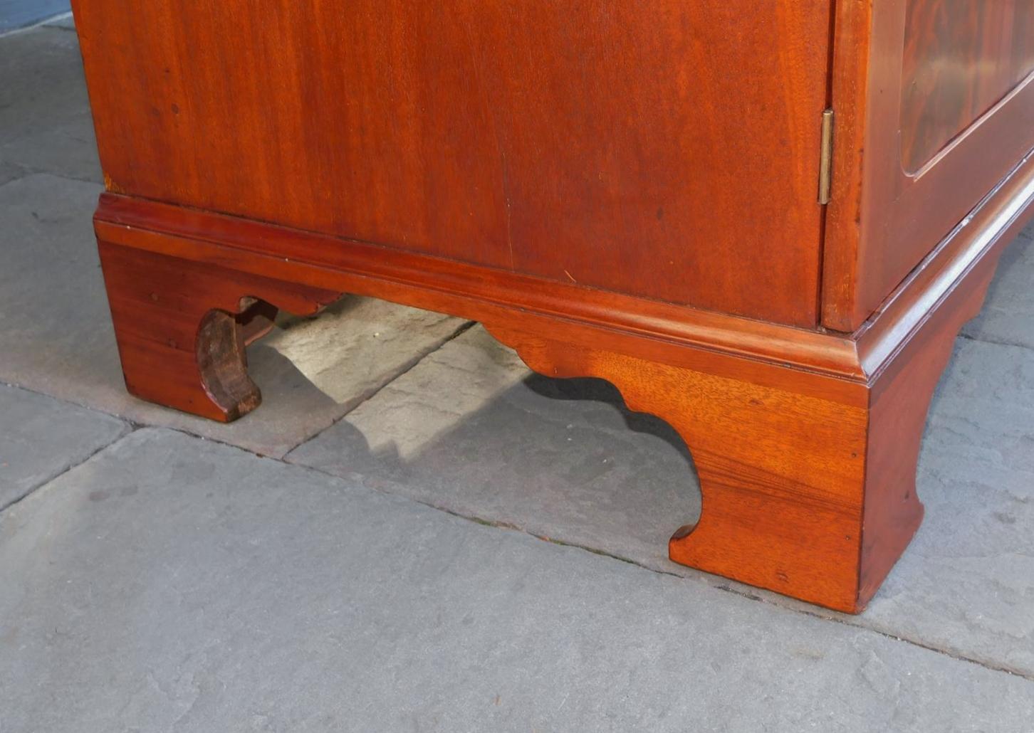 English Chippendale Mahogany Inlaid Fall Front Secretary with Bookcase, C.1780 For Sale 5