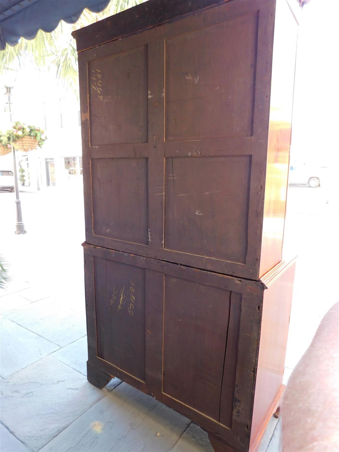 English Chippendale Mahogany Inlaid Fall Front Secretary with Bookcase, C.1780 For Sale 14