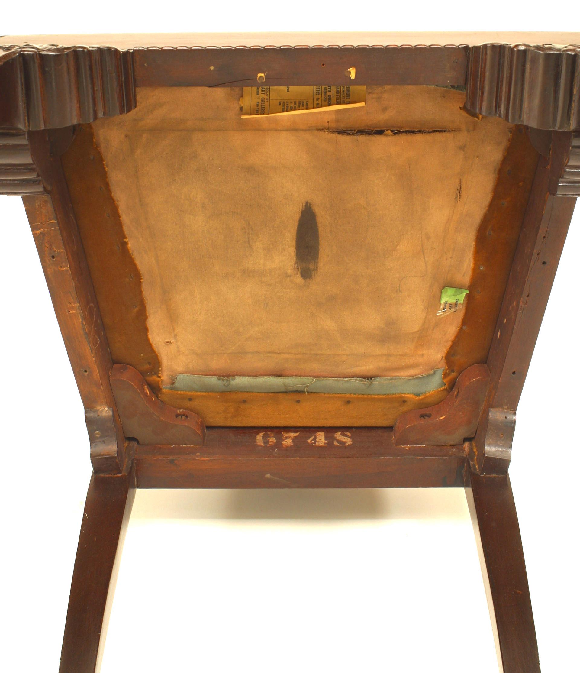 Sedia Chippendale inglese a nastro in mogano in vendita 1