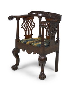 English Chippendale Mahogany Round Back Armchair