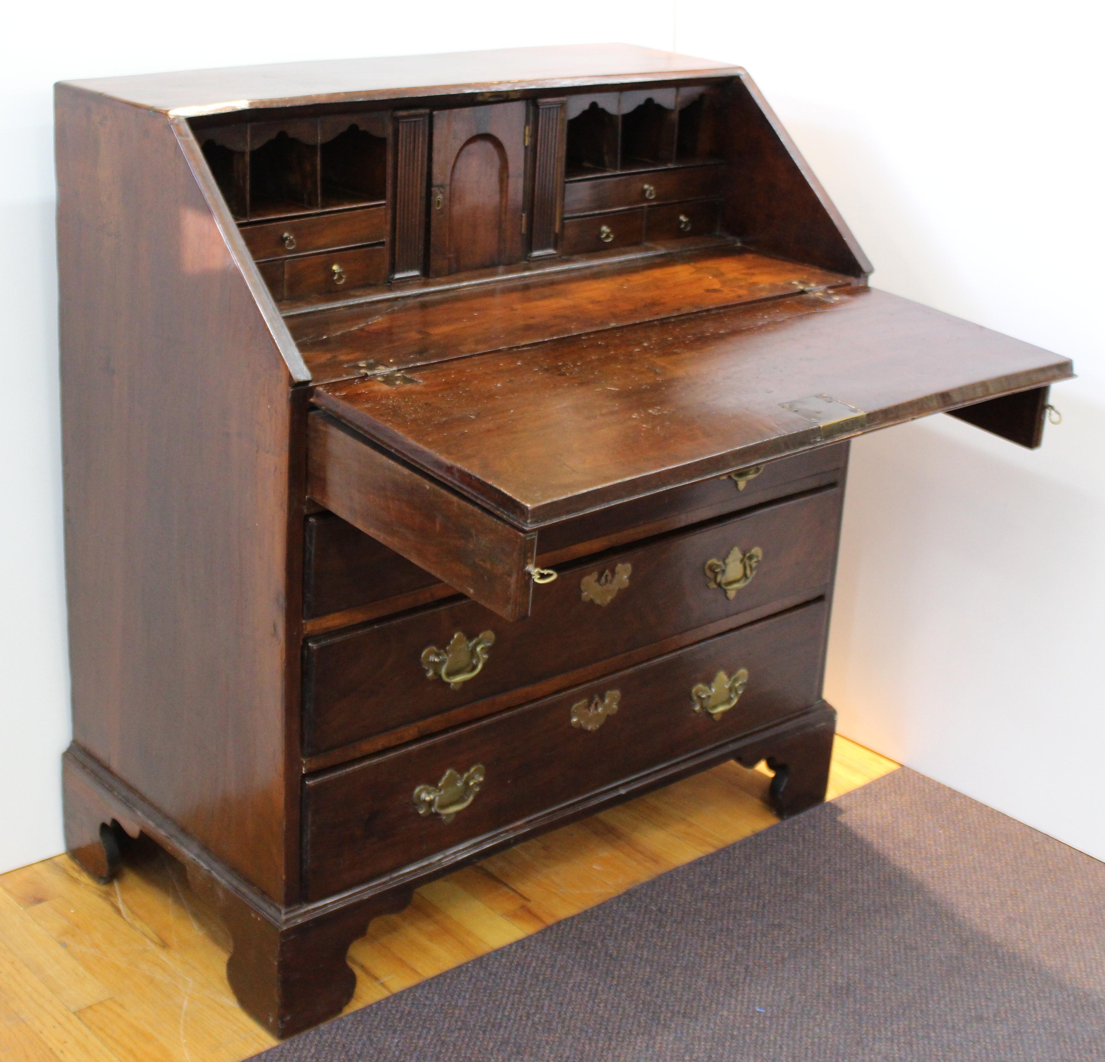Mid-18th Century English Chippendale Mahogany Slant Front Desk