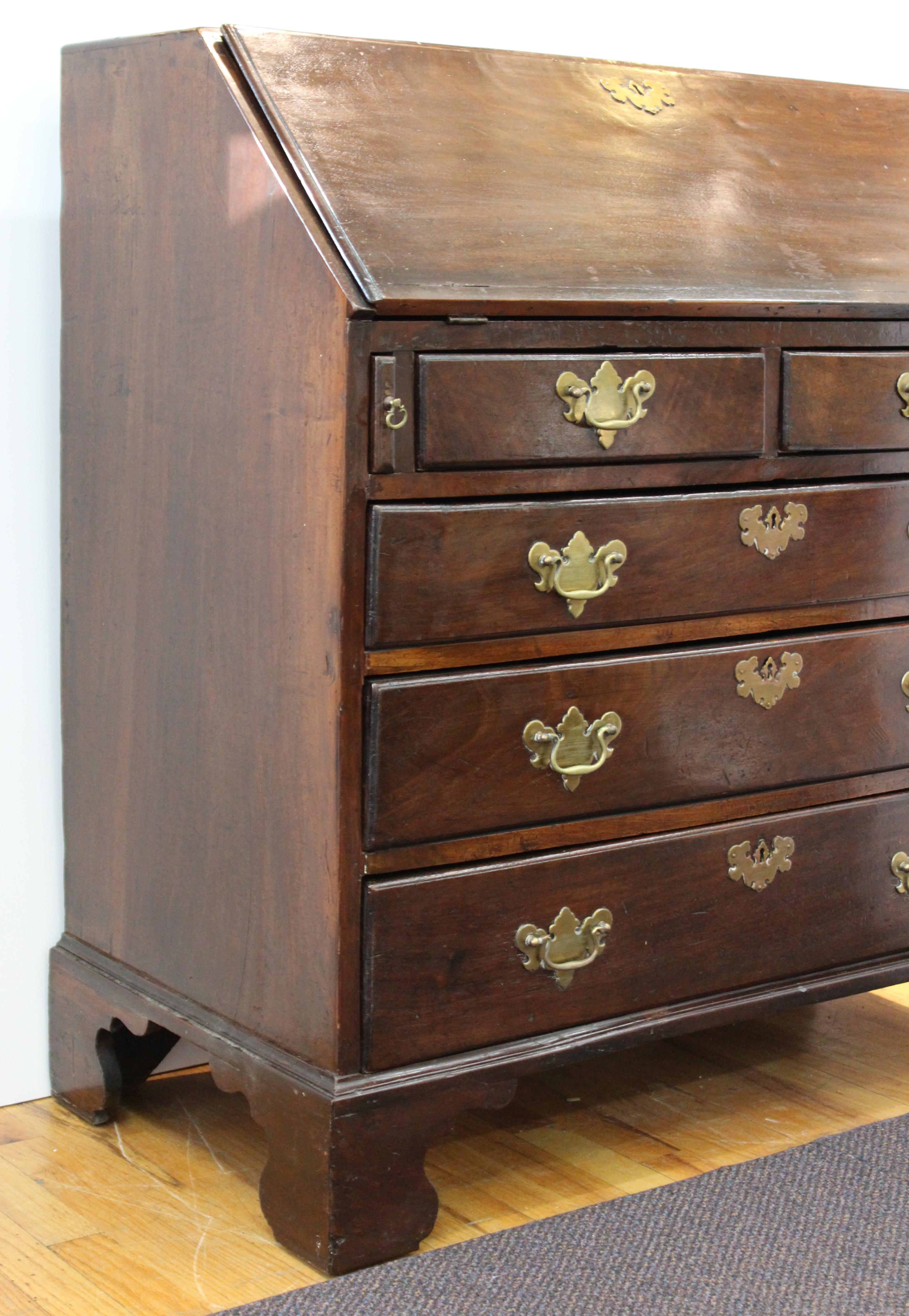 English Chippendale Mahogany Slant Front Desk 1