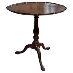 English Chippendale Mahogany Tilt-Top Table, 18th Century