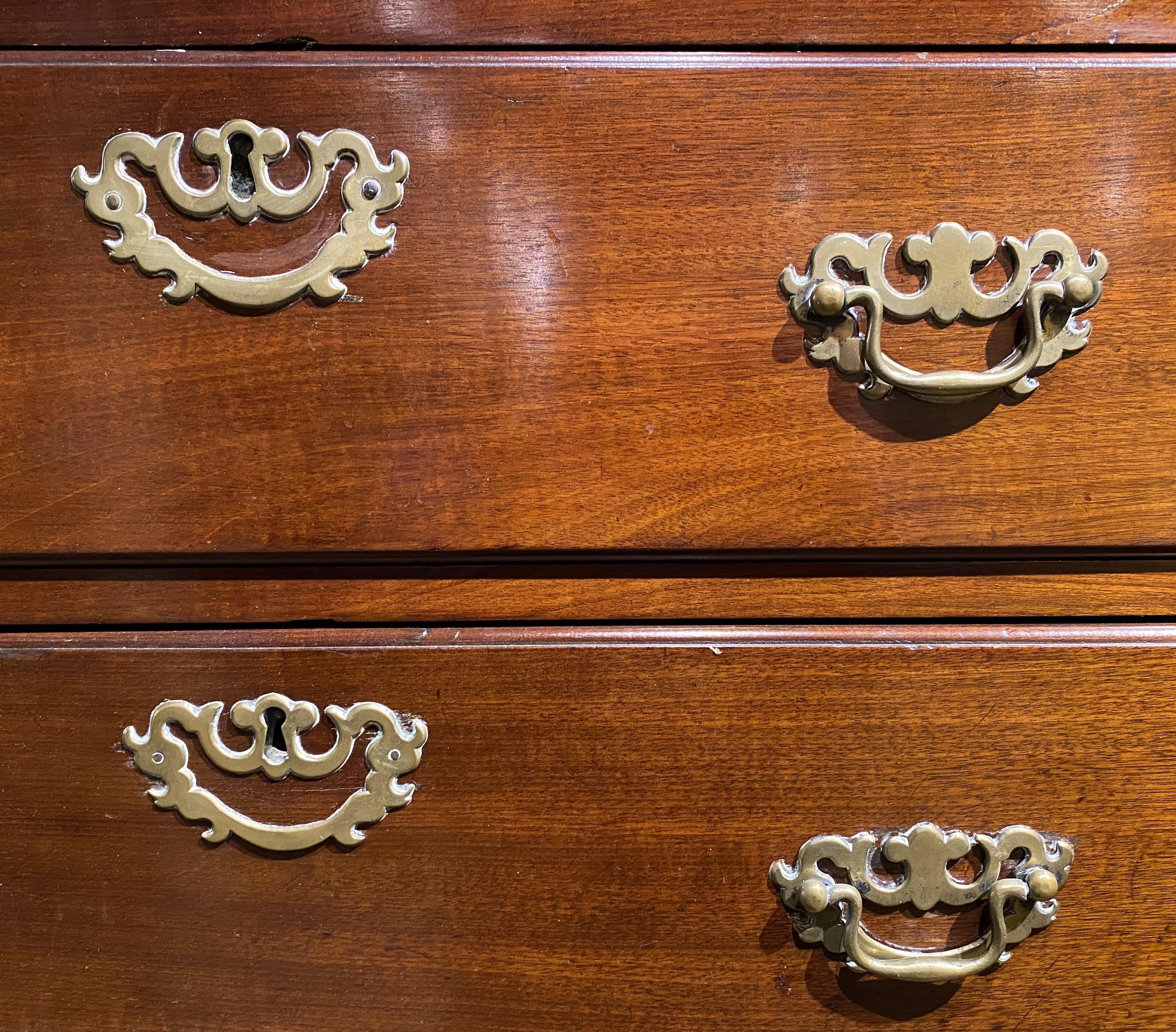 English Chippendale Mahogany Two Part Chest on Chest circa 1780 4