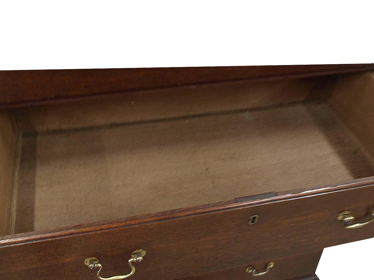 English Chippendale Oak Chest on Chest 1