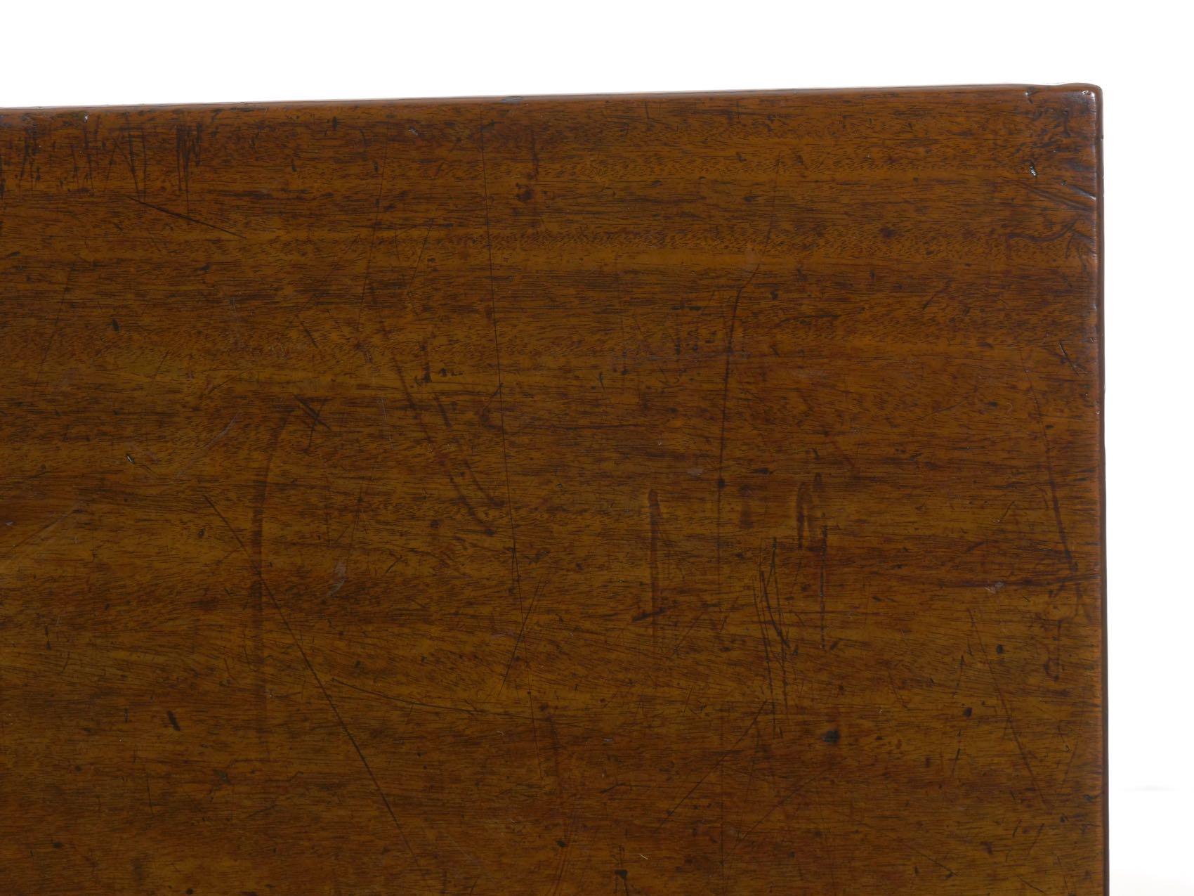 English Chippendale Rectangular Mahogany Antique Console Center Table circa 1770 15