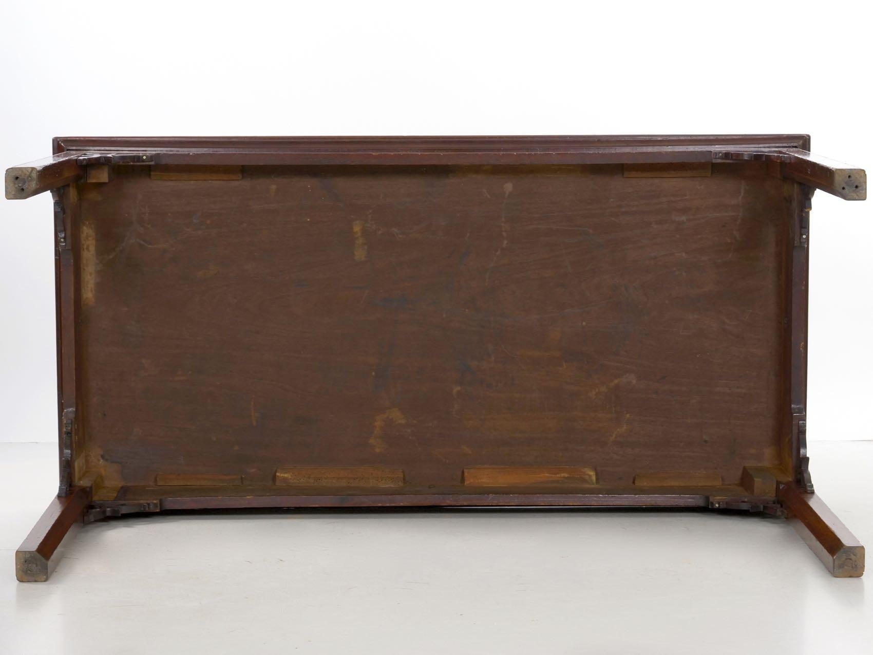 English Chippendale Rectangular Mahogany Antique Console Center Table circa 1770 16