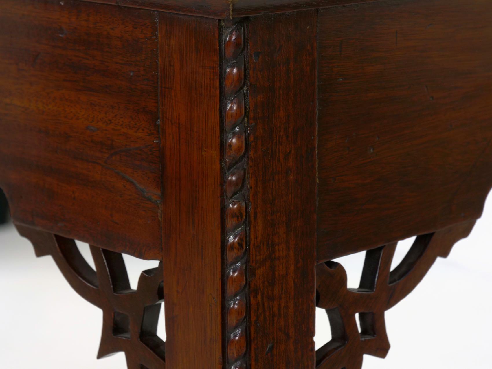 English Chippendale Rectangular Mahogany Antique Console Center Table circa 1770 2