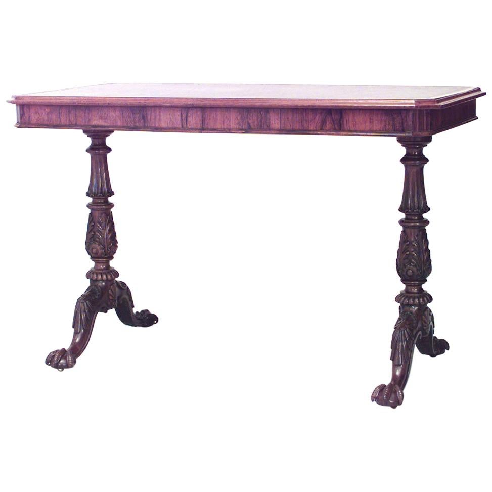 Mesa escritorio inglesa Chippendale de palisandro