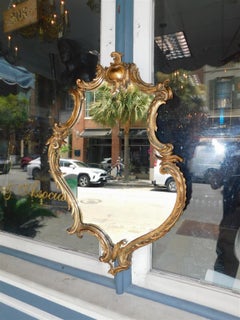 English Chippendale Serpentine Gilt Wood and Gesso Foliage Wall Mirror, C. 1780