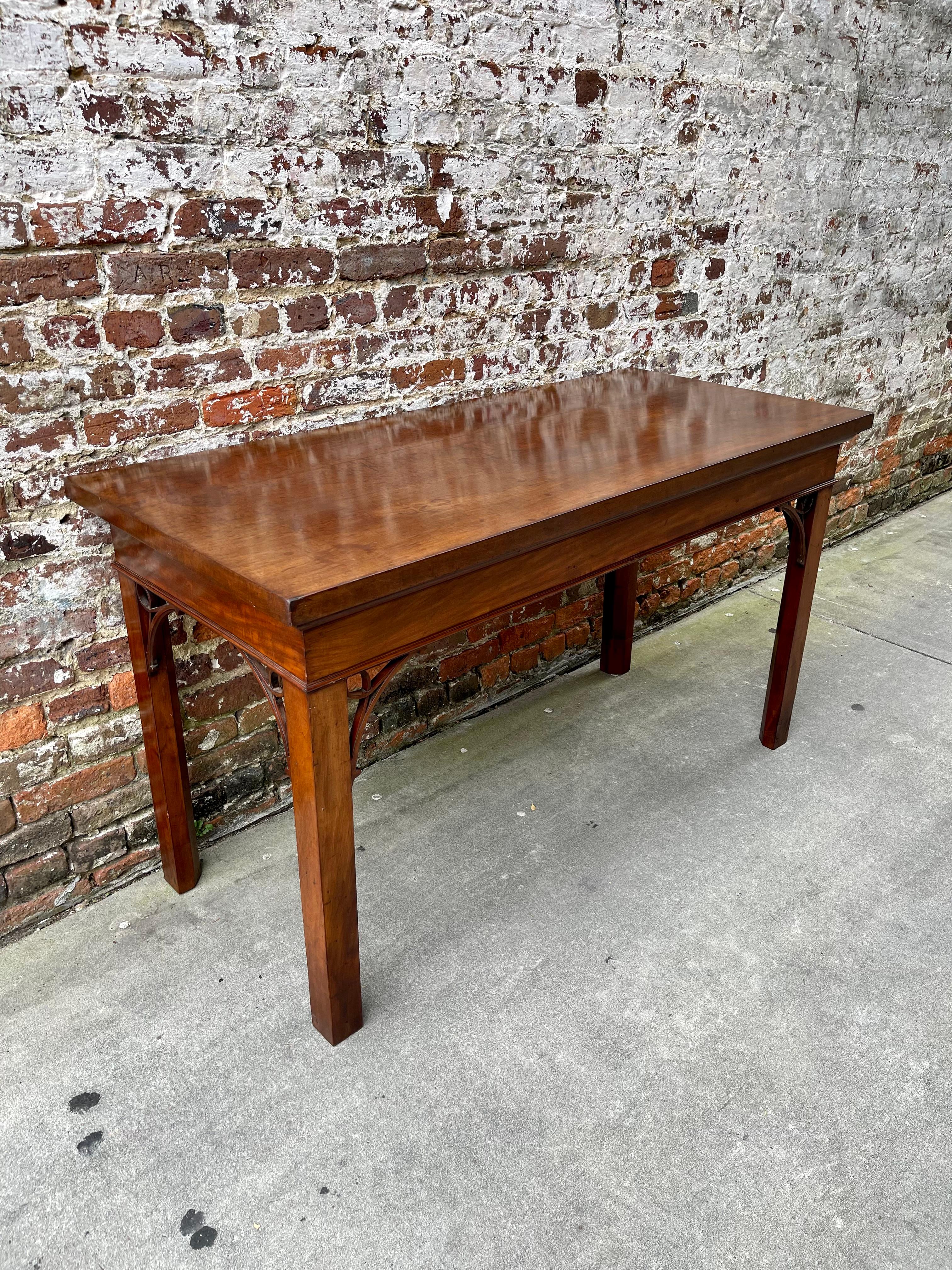 English chippendale server / hall table mahogany late 18th century.