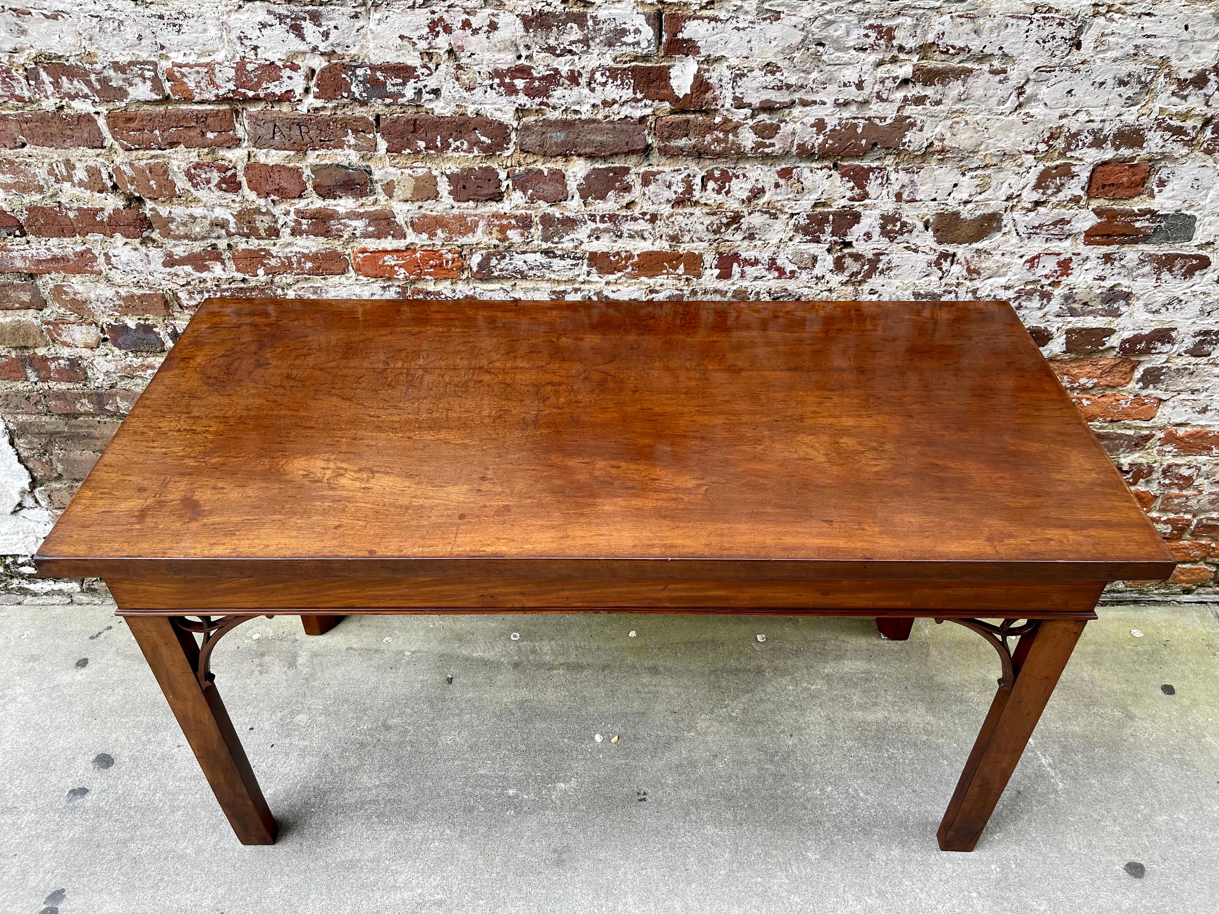 English Chippendale Server / Hall Table Mahogany Late 18th Century 2