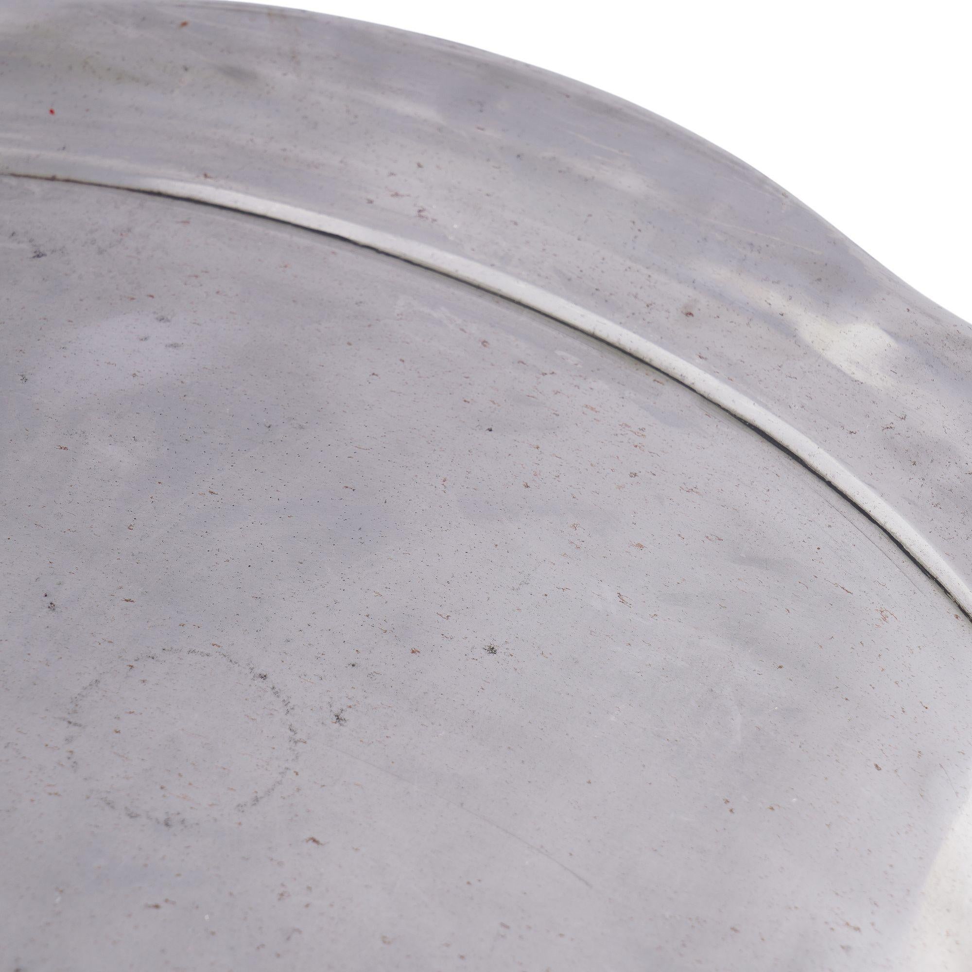 19th Century English Chippendale shaped polished tin tea tray, c. 1830 For Sale