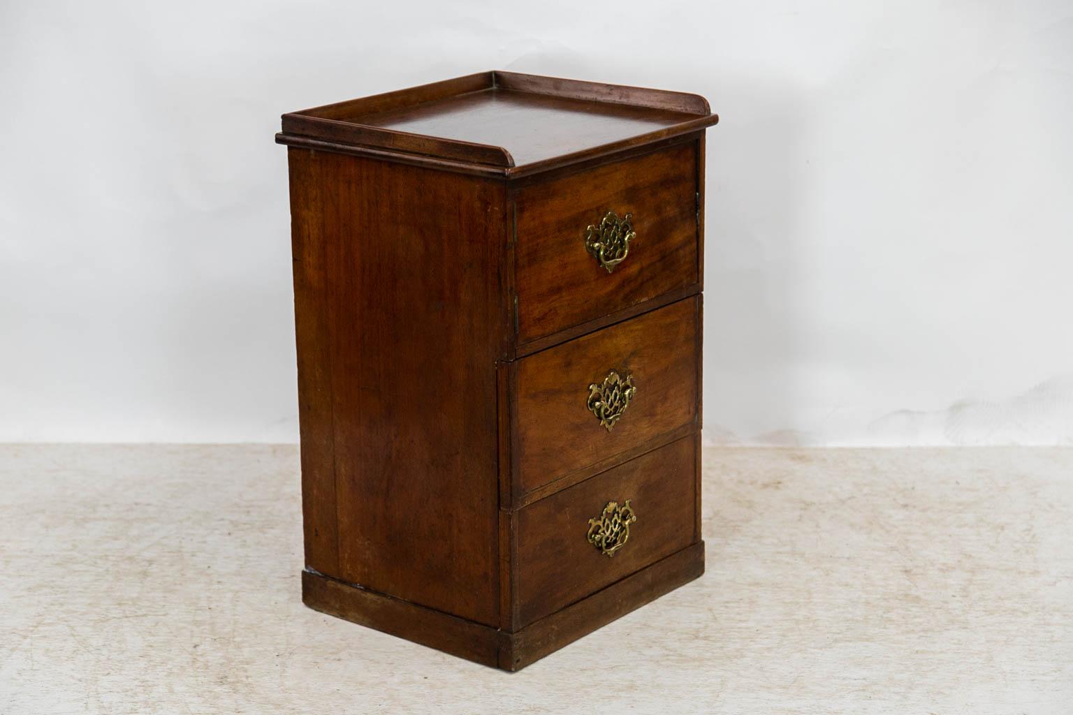 Brass English Chippendale Small Chest/Cabinet  For Sale