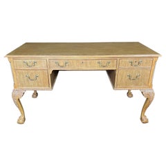 English Chippendale Style Ball and Claw Executive Writing Desk
