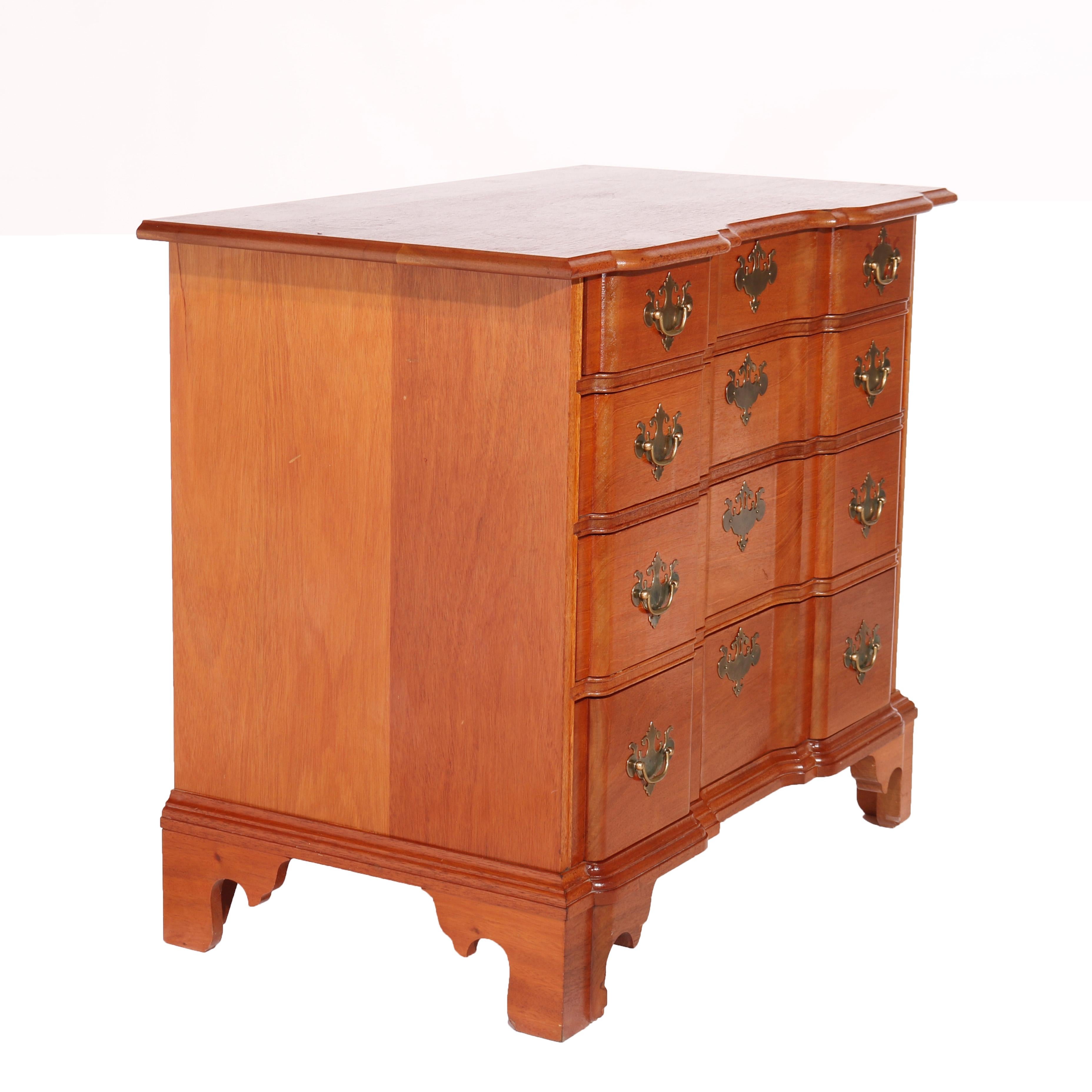 English Chippendale Style Block Front Chest, Bartley Collection, 20th C For Sale 4