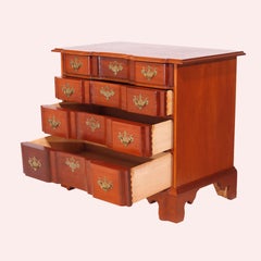 English Chippendale Style Block Front Chest, Bartley Collection, 20th C