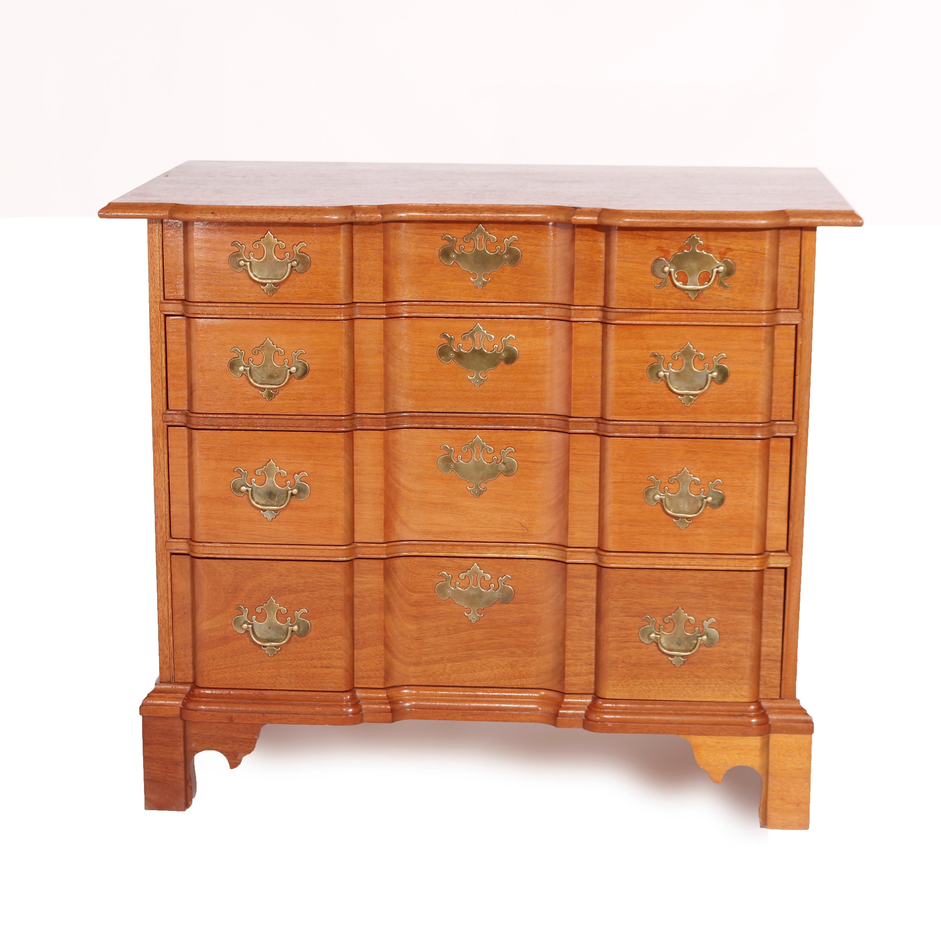 English Chippendale Style Block Front Chest, Bartley Collection, 20th C For Sale 2