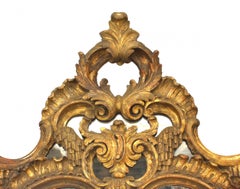 English Chippendale Style Carved Giltwood Wall Mirror
