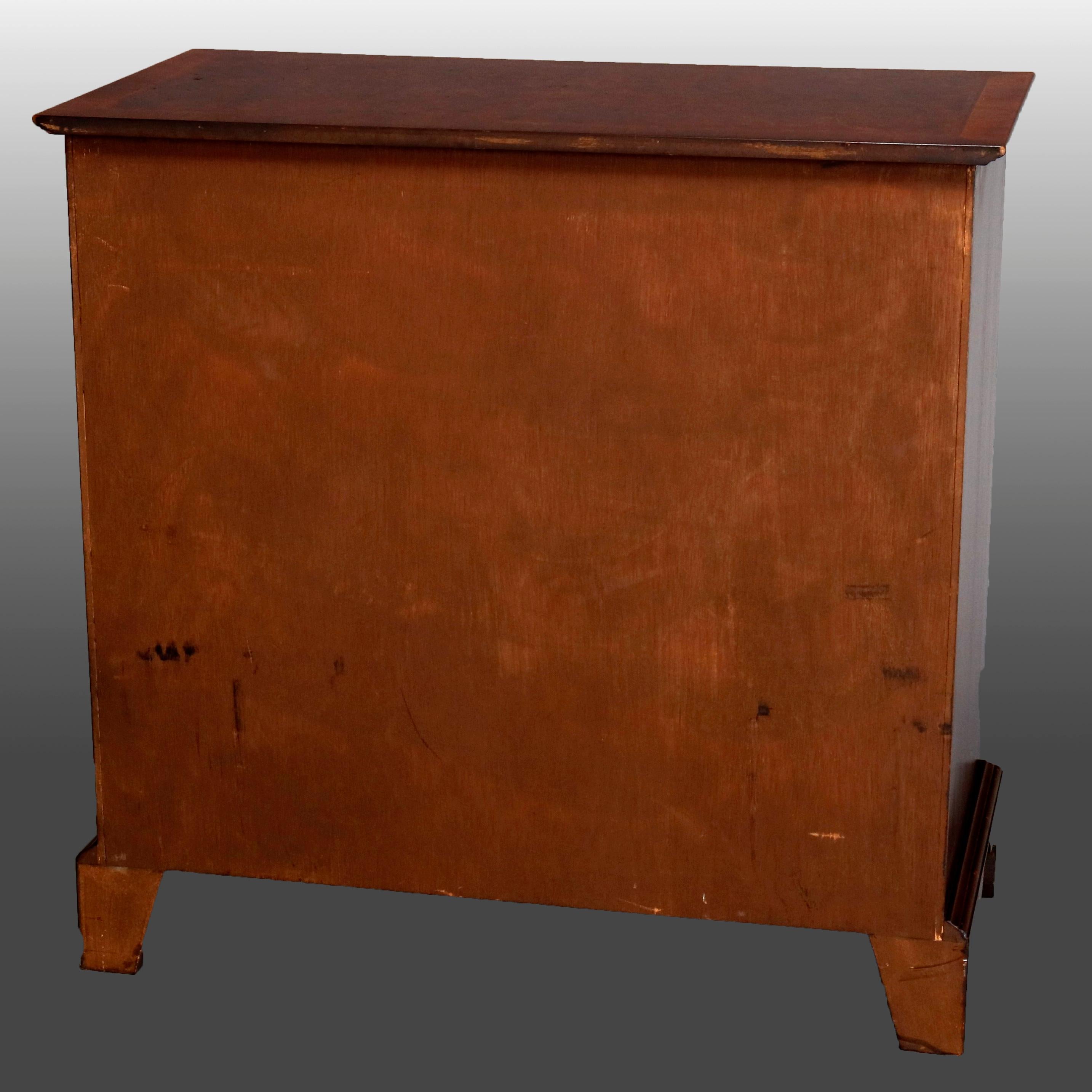 English Chippendale Style Flame Mahogany Chest of Drawers, 20th Century 1