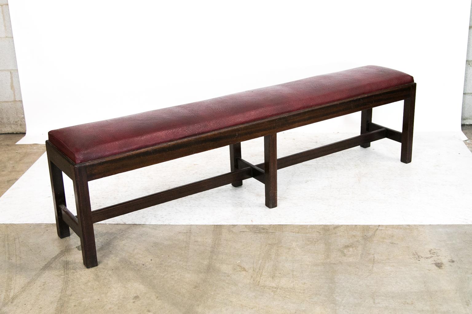 Mid-20th Century English Chippendale Style Long Bench