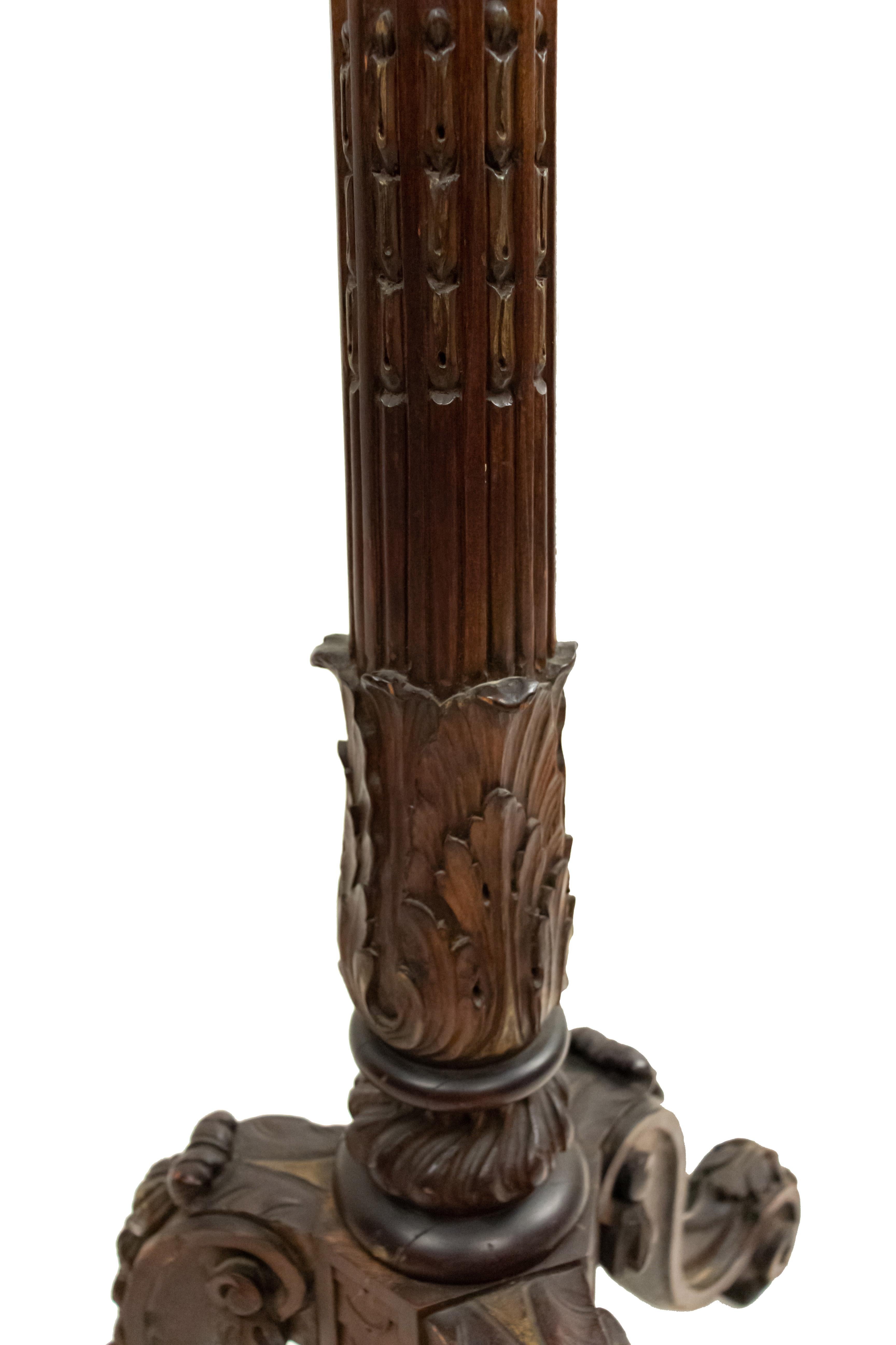 Wood English Chippendale Style Mahogany Coat Tree For Sale