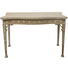 English Chippendale Style Painted Console Table