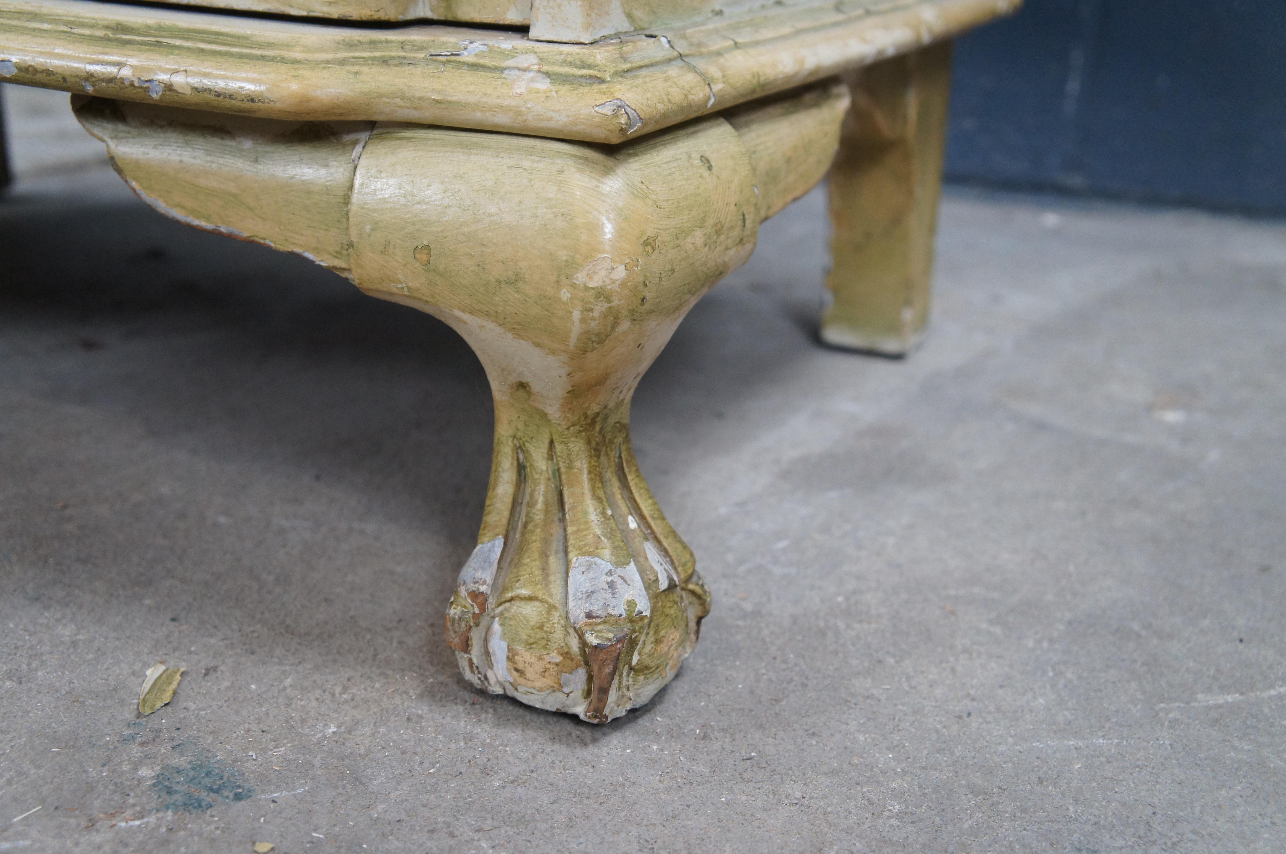 Englischer Chippendale Stil Gemaltes Goddard Chest Sekretär Schreibpult im Angebot 4